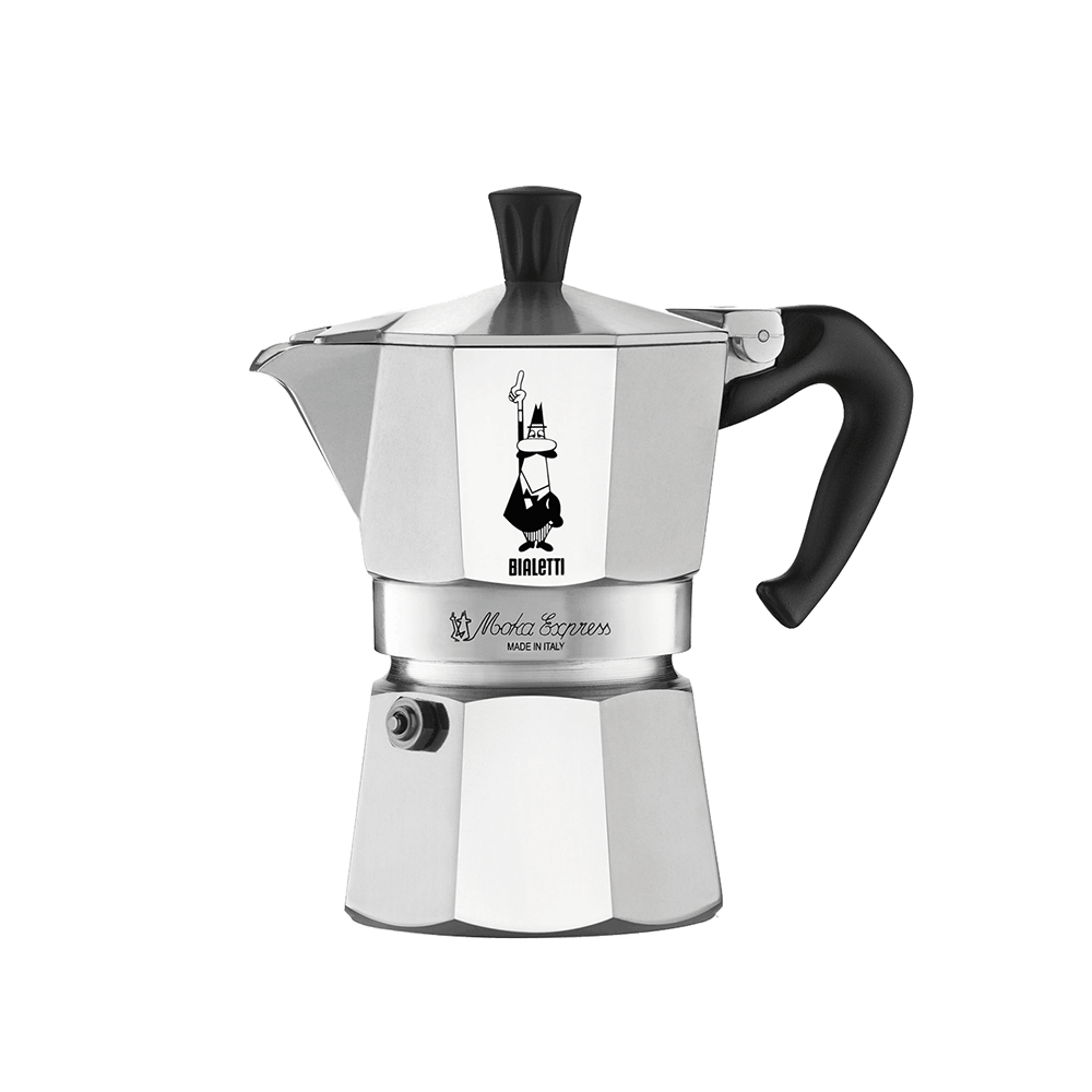 Cafeteira italiana Bialetti Moka Express de 3 xícaras em alumínio polido
