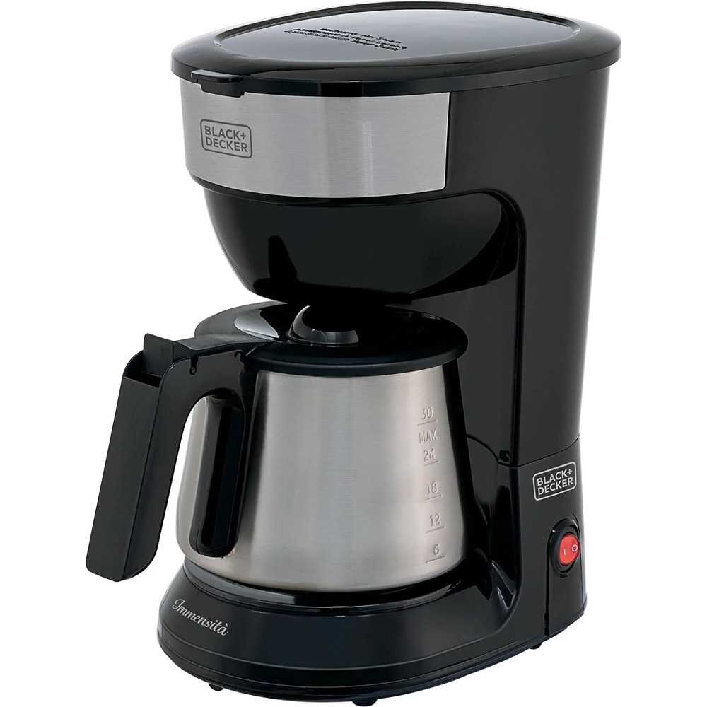 Cafeteira elétrica Black+Decker CM38 preta com jarra de inox para 38 xícaras