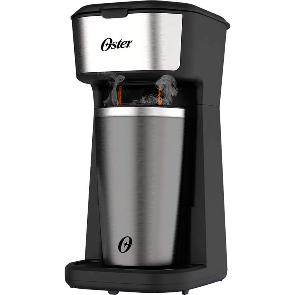 Cafeteira elétrica individual Oster 2Day OCAF200 com copo térmico de inox