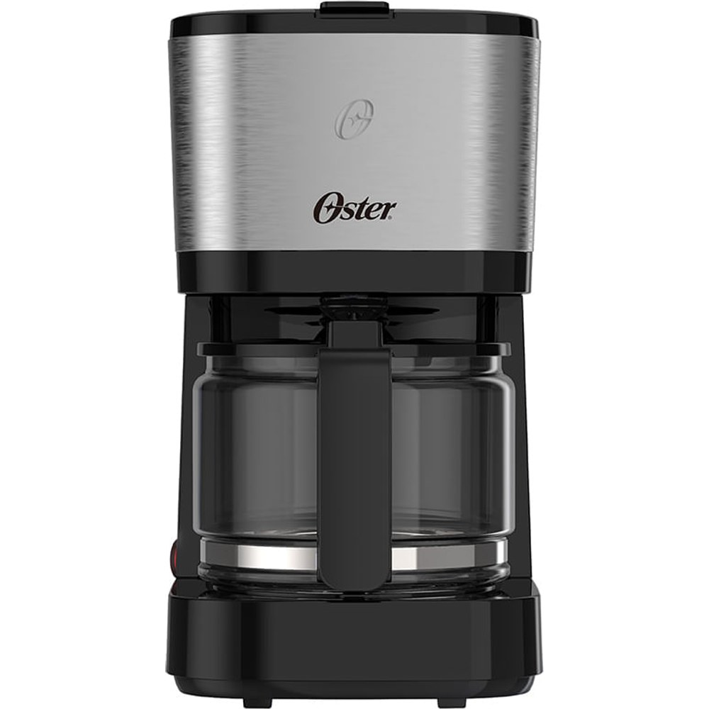 Cafeteira elétrica pequena Oster Inox Compacta OCAF300 com jarra de vidro de 0,75 litro