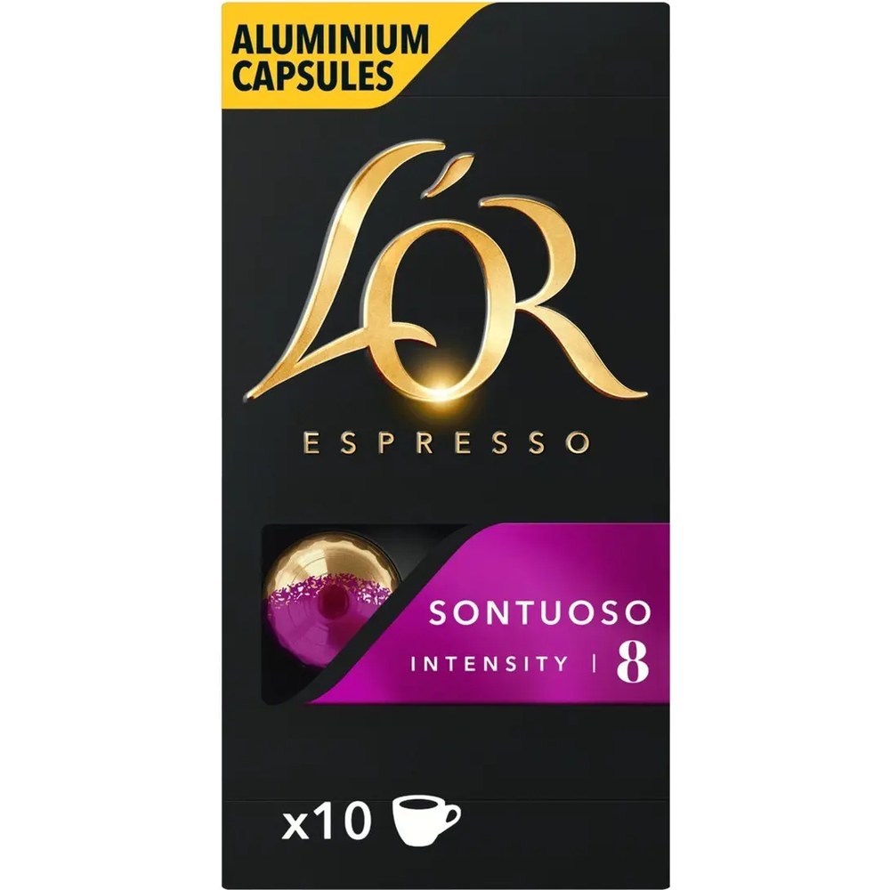 Caixa de 10 cápsulas L'Or Sontuoso compatíveis com Nespresso Original
