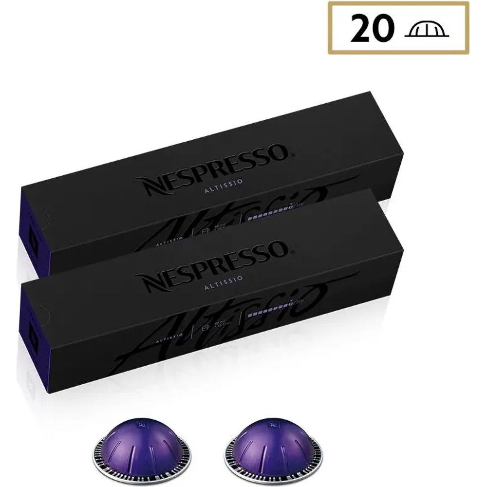 Caixa Nespresso Vertuo Espressos com 20 cápsulas