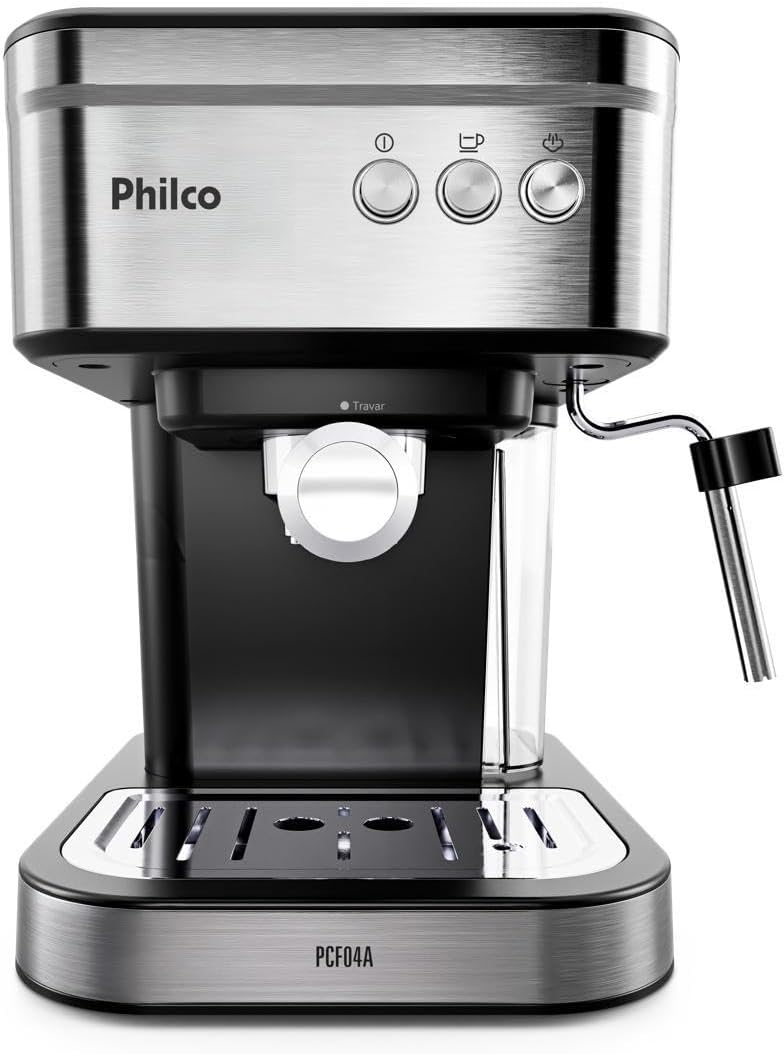 Cafeteira Expresso Philco PCF04A 20 Bar 950W com saída de vapor e reservatório de 1,2 litros